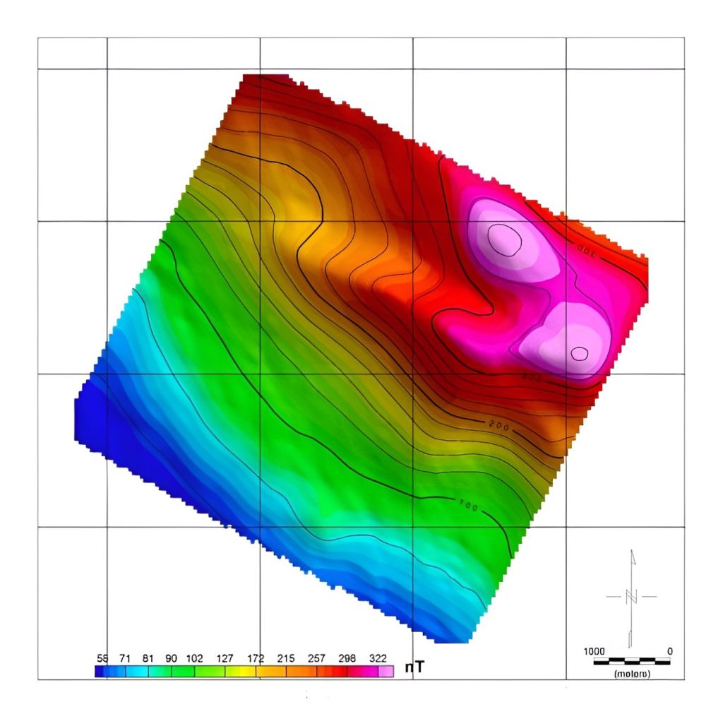 Drone aeromagnetic surveying results