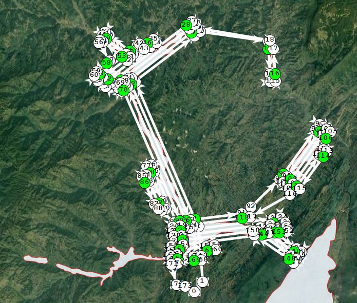 The flight plan of drone land survey