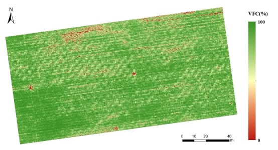 Multispectral map of drone survey