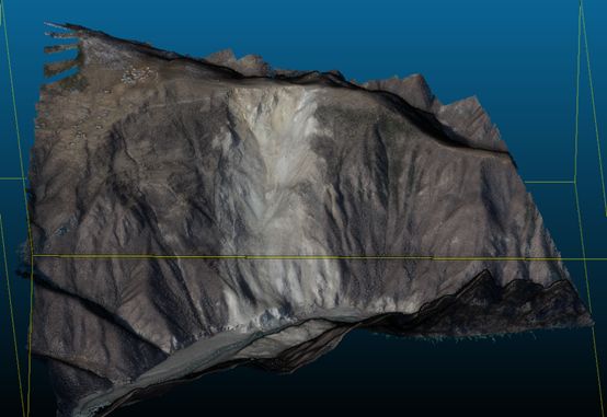 3D terrain model of drone photogrammetry