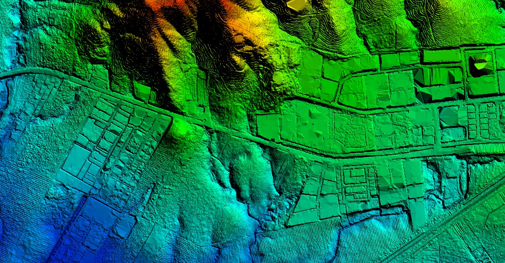 LiDAR-derived bare earth model of a Chinese river