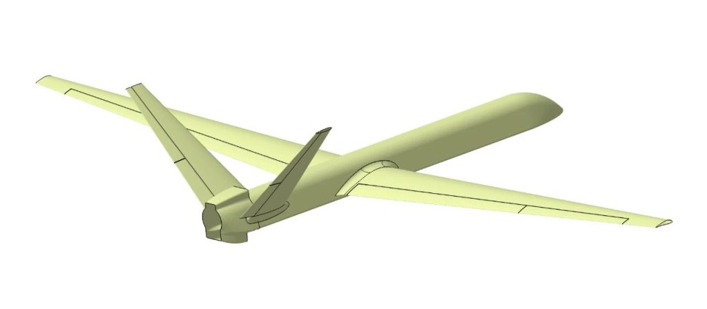 V-tail fixed wing drone