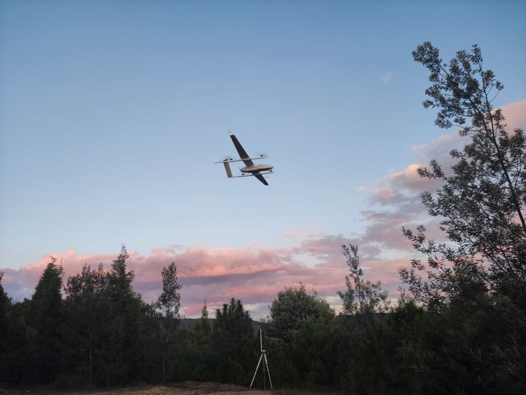 CW-25E equipped with LiDAR are doing forest survey