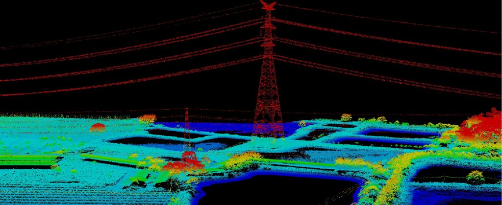 Point cloud of power grid tower