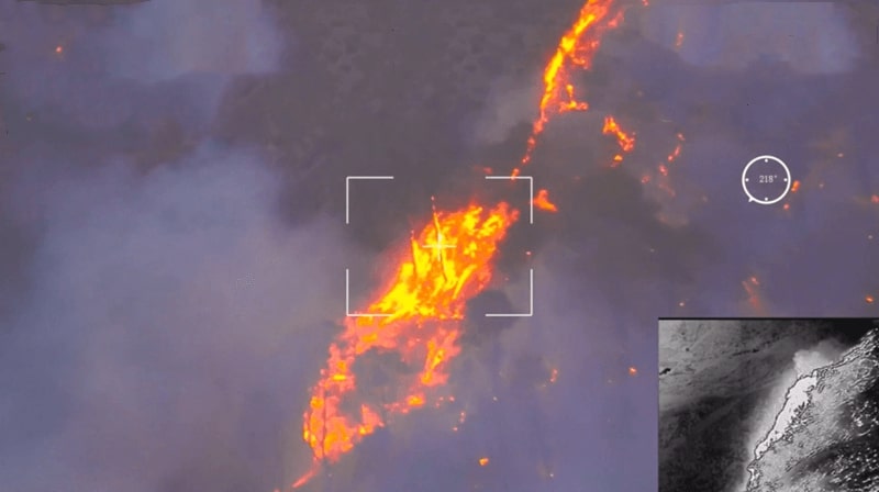 Drone surveillance of forest fire