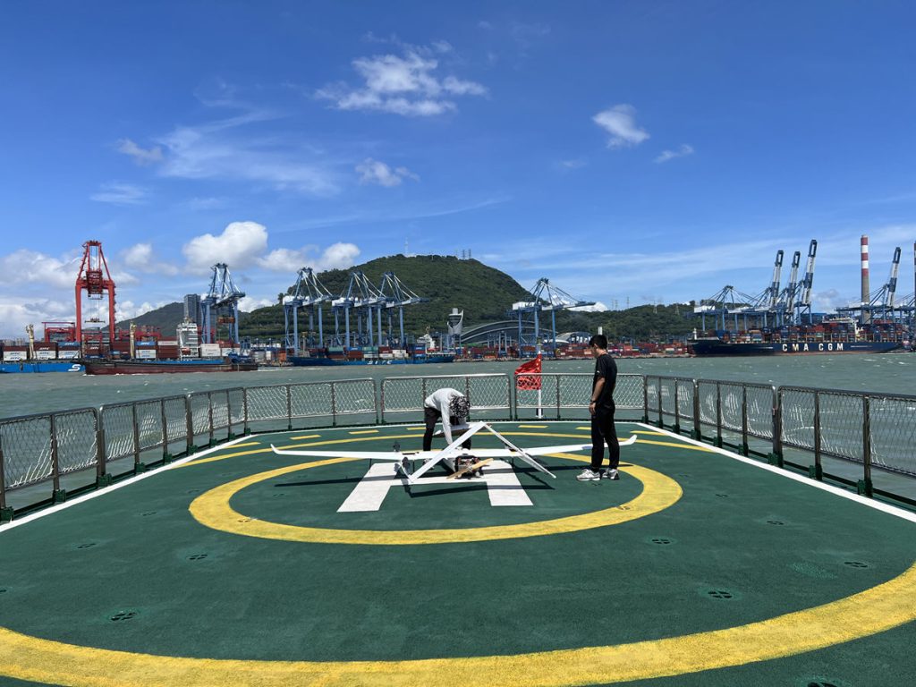 CW-30E maritime drone on moving ship