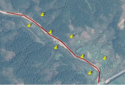 Z-pattern GCP placement for highway