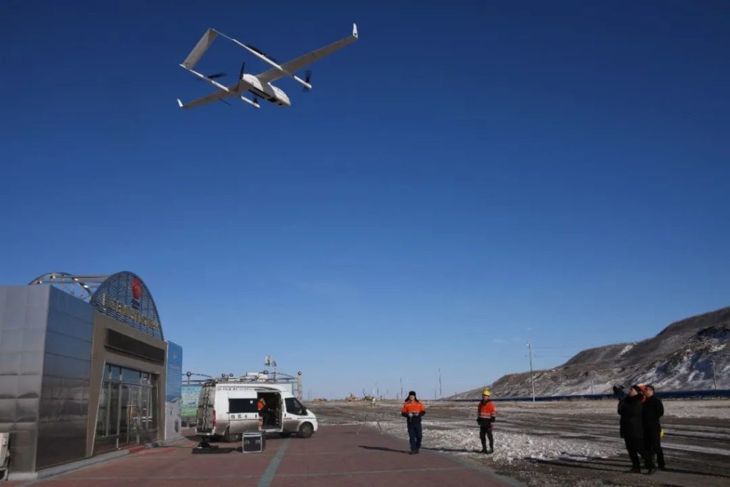 CW-25E LiDAR takes off from Baorixile open-pit mine