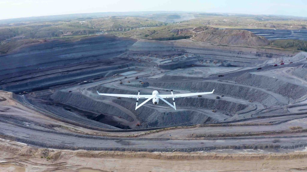 CW-25E flew over Baorixile open-pit mine