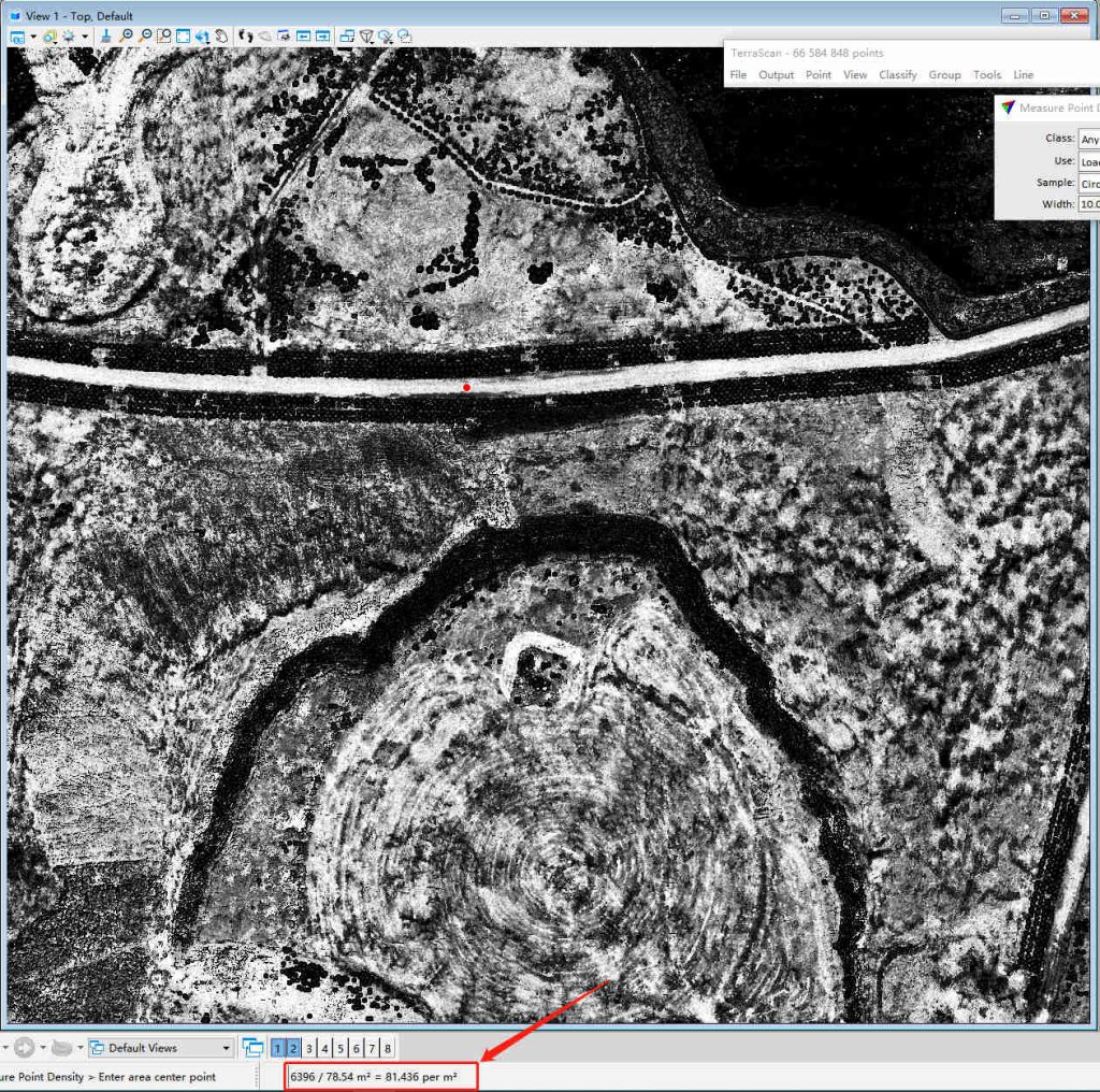 Point cloud density of Baorixile open-pit mine down to 80 points/m²