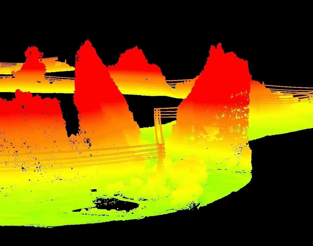 True point cloud of powerline inspections