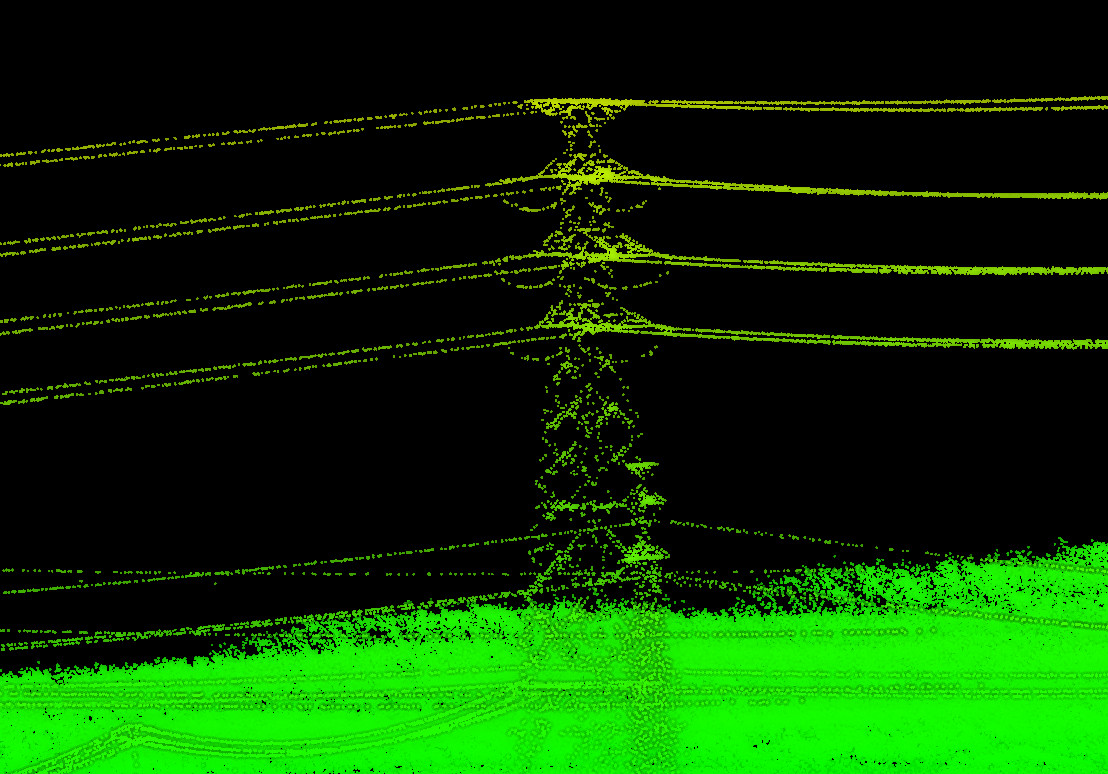 Power line LiDAR result