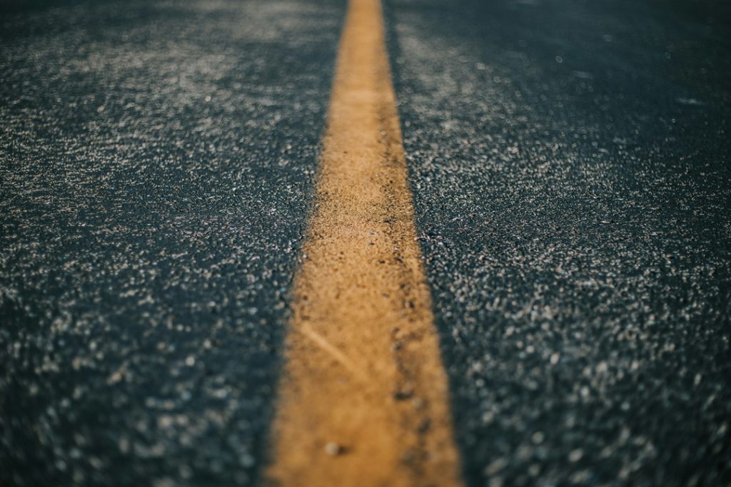 Asphalt paving road