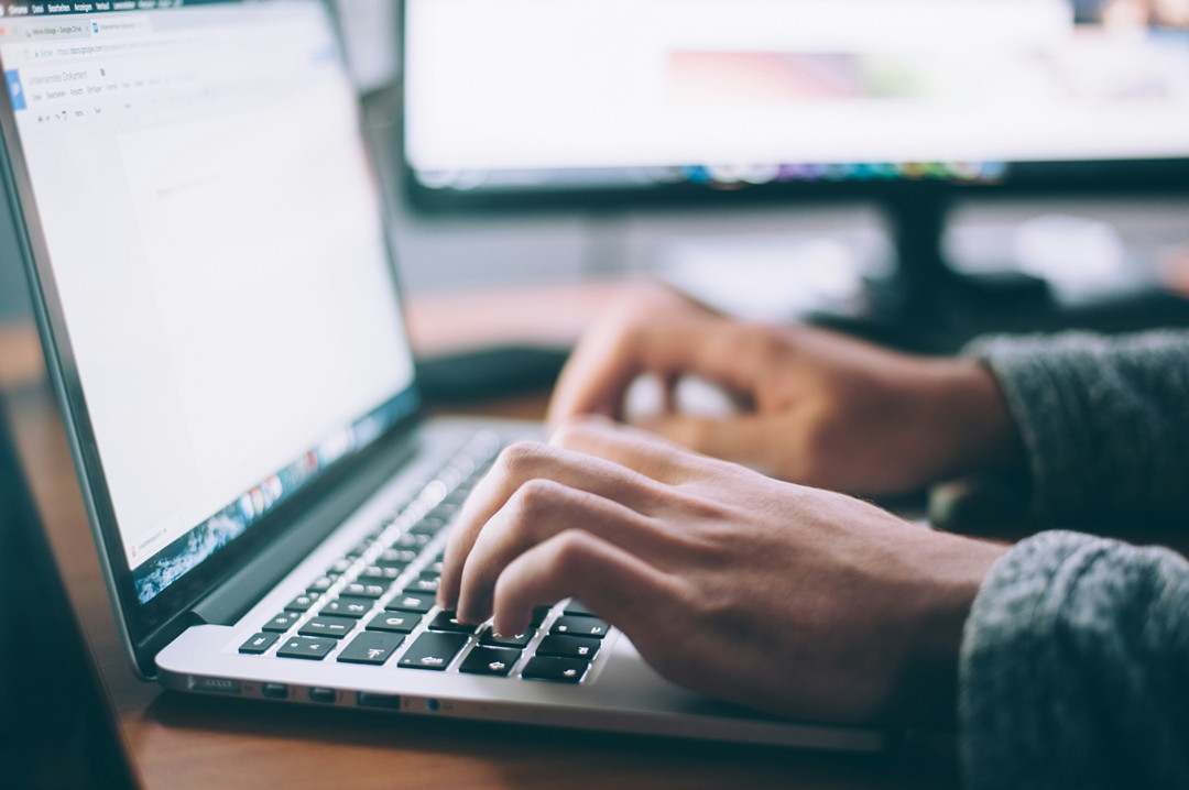 Type on the computer
