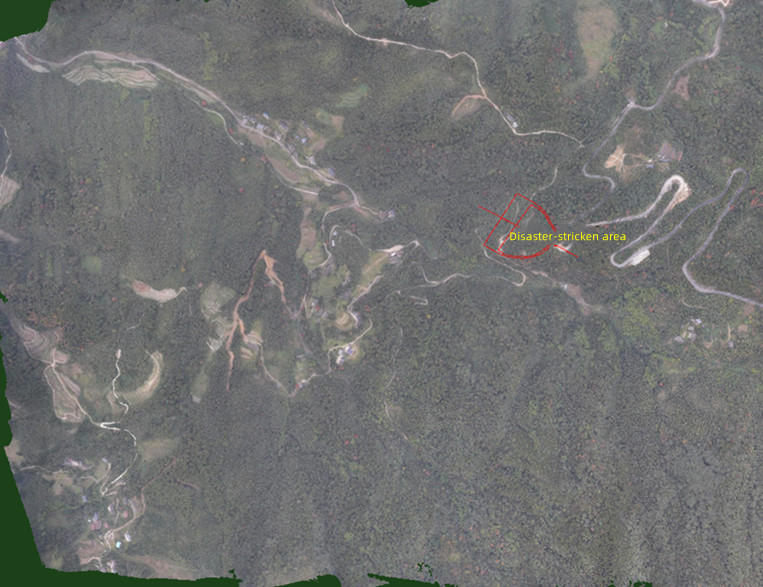 Overall map of the landslide disaster site