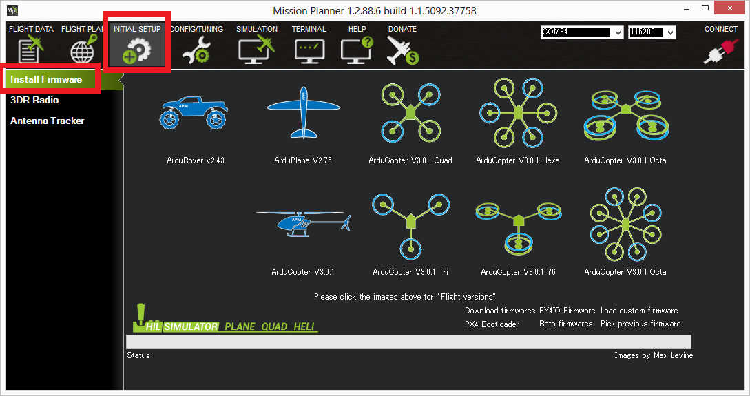Autopilot firmware installation