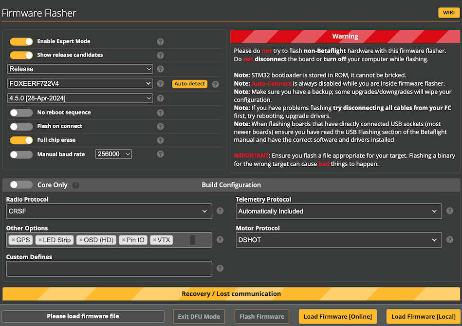 Betaflight Configurator Firmware