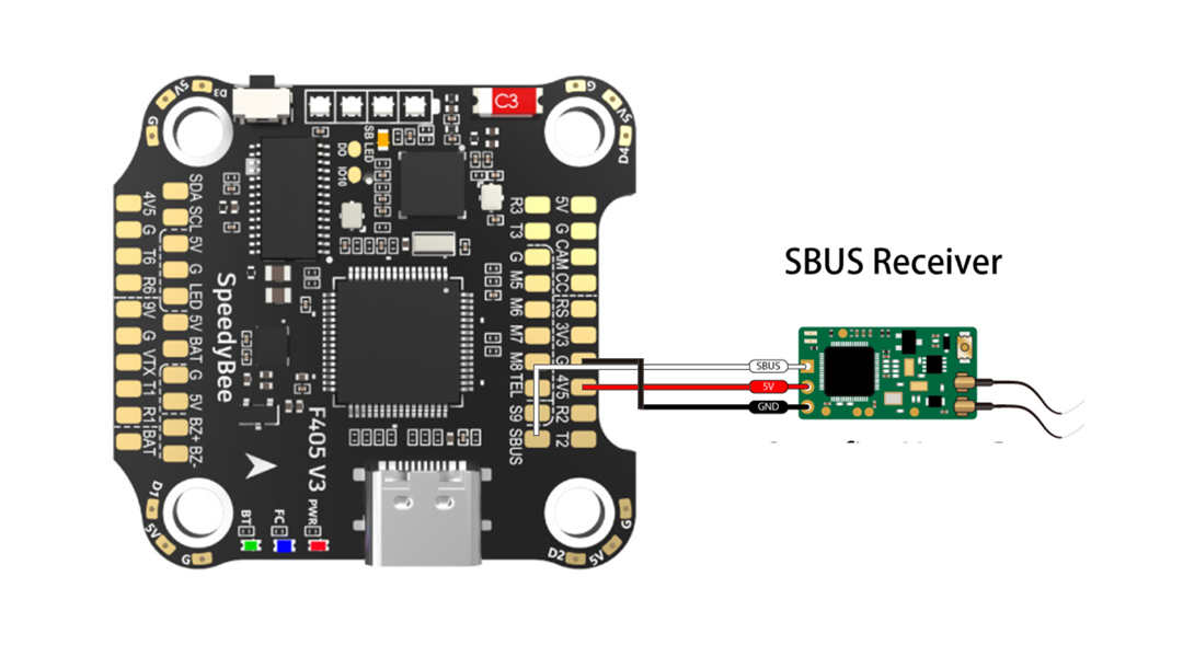 Connect the Flight Controller to the Receiver