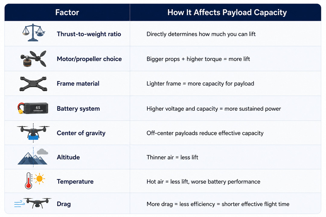 Factors That Affect Drone Payload Capacity