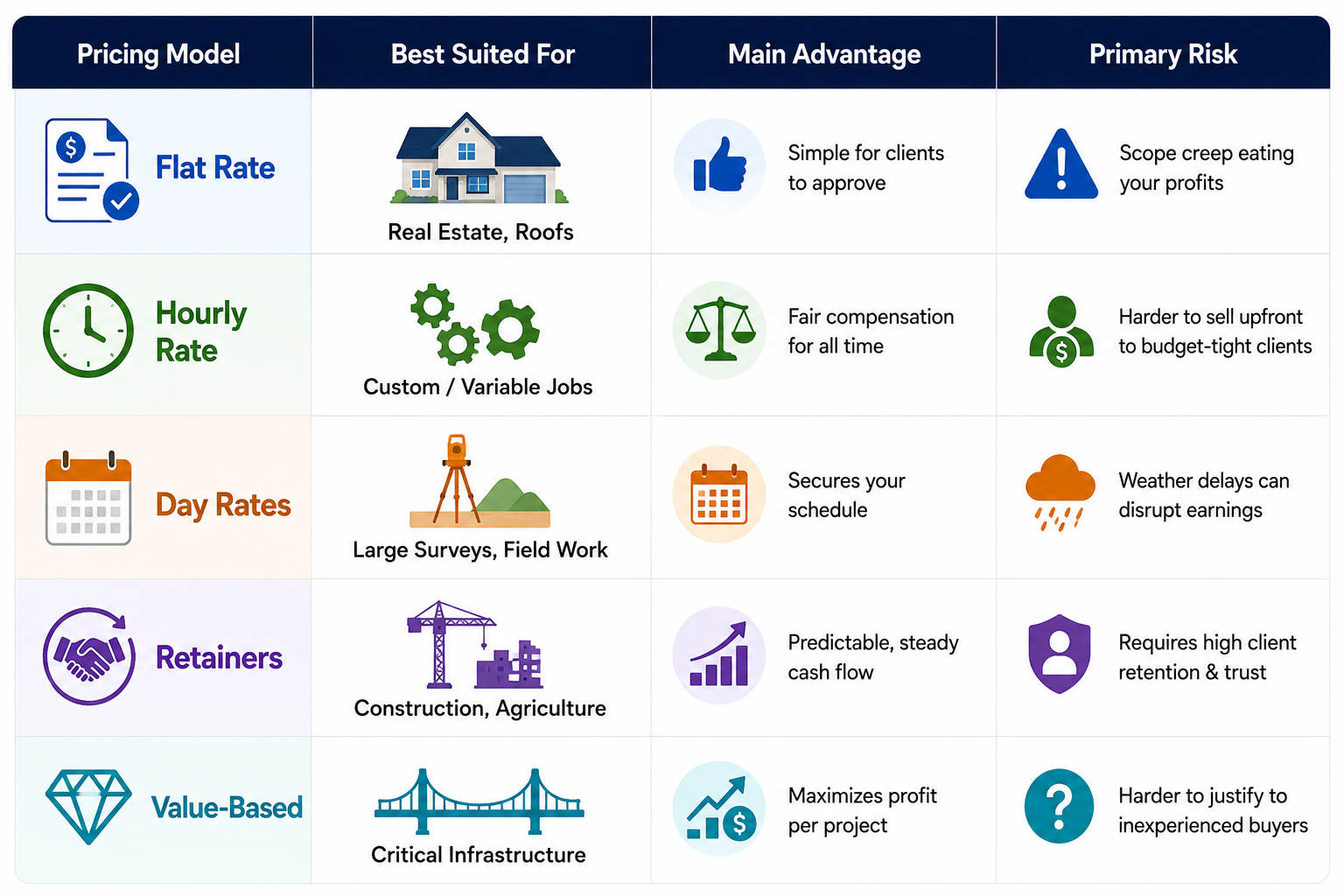 Price model of drone services